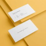 4 Shots of Clean Business Card Mockup