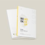 4 Shots of Clean Softcover Book Mockup