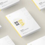 4 Shots of Clean Softcover Book Mockup