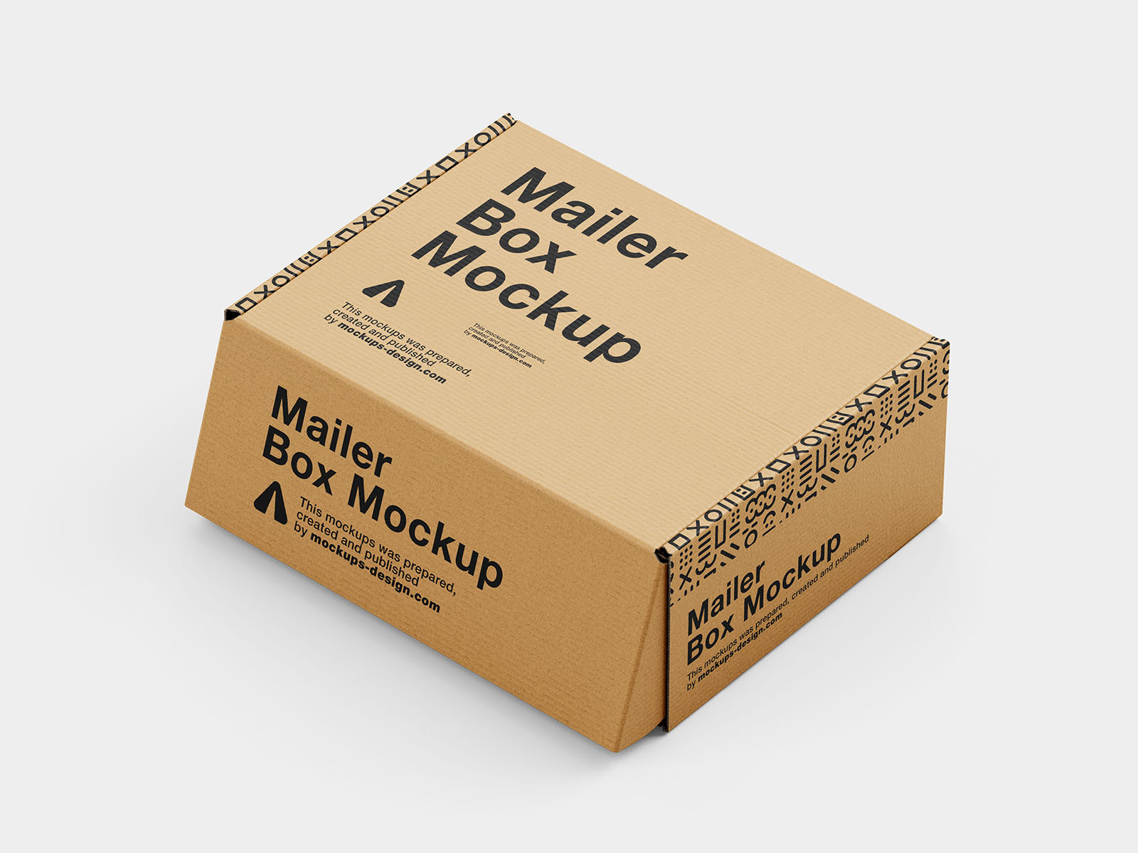 4 Shots of Mailer Box Mockup FREE PSD