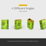 4 Shots of Olive Oil Tin Can Mockup
