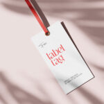 4 Shots of Rectangle Label Tag Mockup