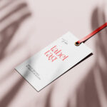 4 Shots of Rectangle Label Tag Mockup