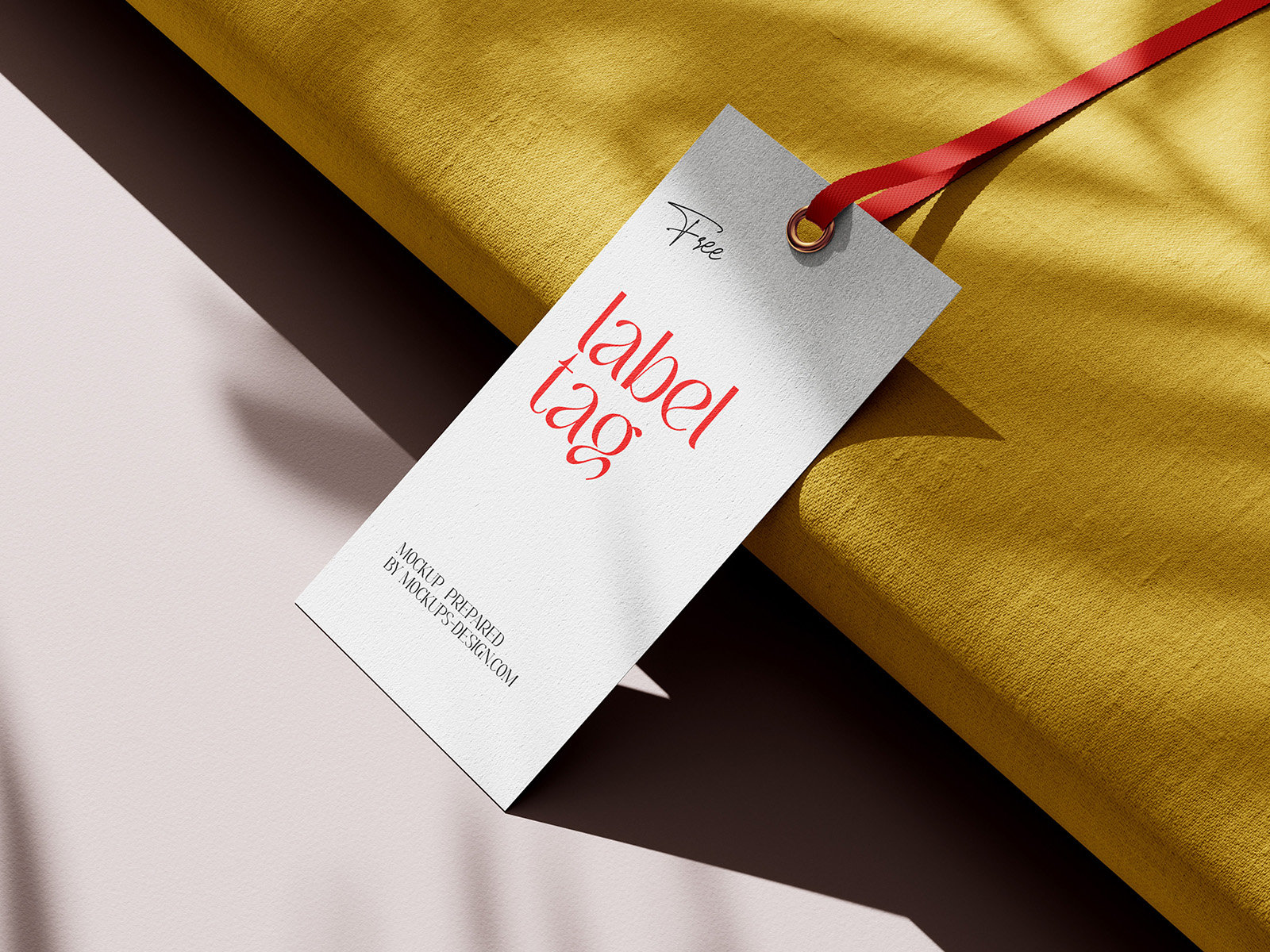 4 Shots of Rectangle Label Tag Mockup FREE PSD