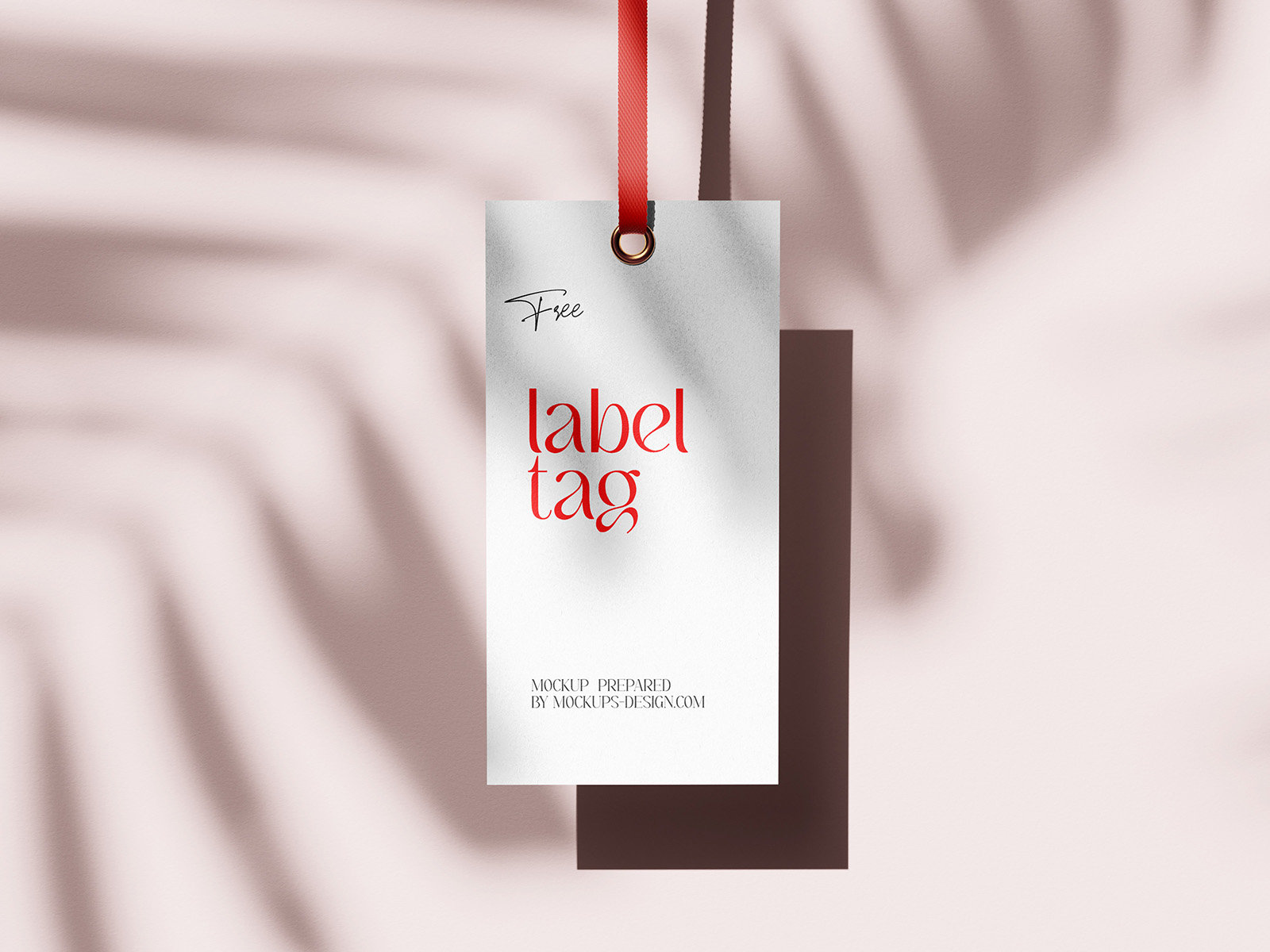 4 Shots of Rectangle Label Tag Mockup FREE PSD