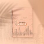 4 Shots of Spiral Notebook Mockup mockup preview