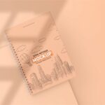 4 Shots of Spiral Notebook Mockup