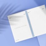 4 Shots of Spiral Notebook Mockup mockup preview