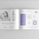 4 Shots of Square Book Mockup