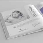 4 Shots of Square Book Mockup