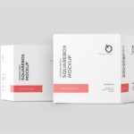 4 Shots of Square Box Mockup mockup preview