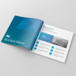 4 Shots of Square Magazine Mockup