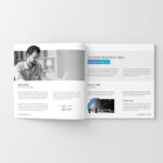 4 Shots of Square Magazine Mockup