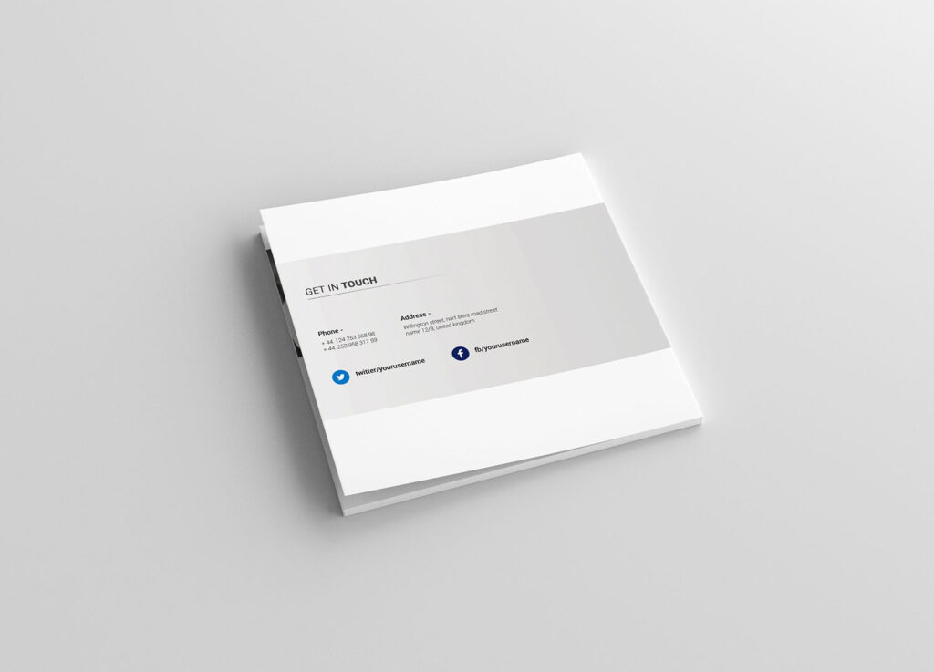 4 Shots of Square Magazine Mockup