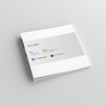 4 Shots of Square Magazine Mockup