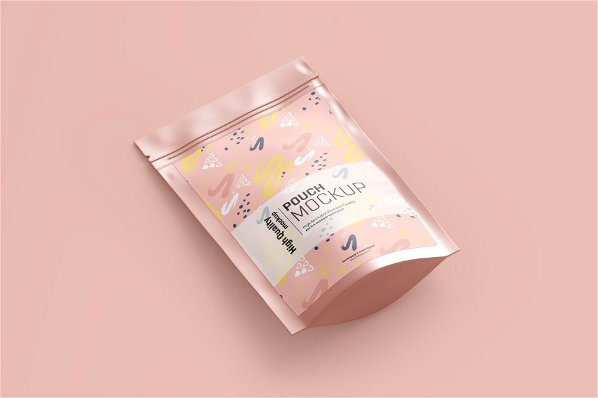 4 Shots of Stand Up Pouch Mockup