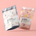 4 Shots of Stand Up Pouch Mockup