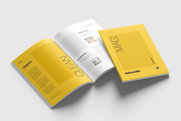 4 Showcases of A4 Magazine Mockup