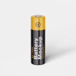4 Showcases of AA Battery Mockup