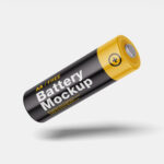 4 Showcases of AA Battery Mockup