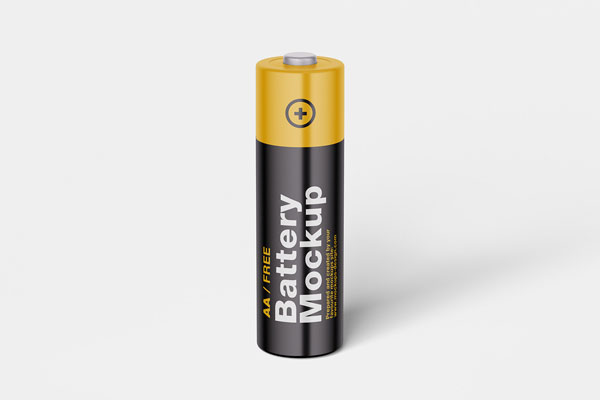 4 Showcases of AA Battery Mockup