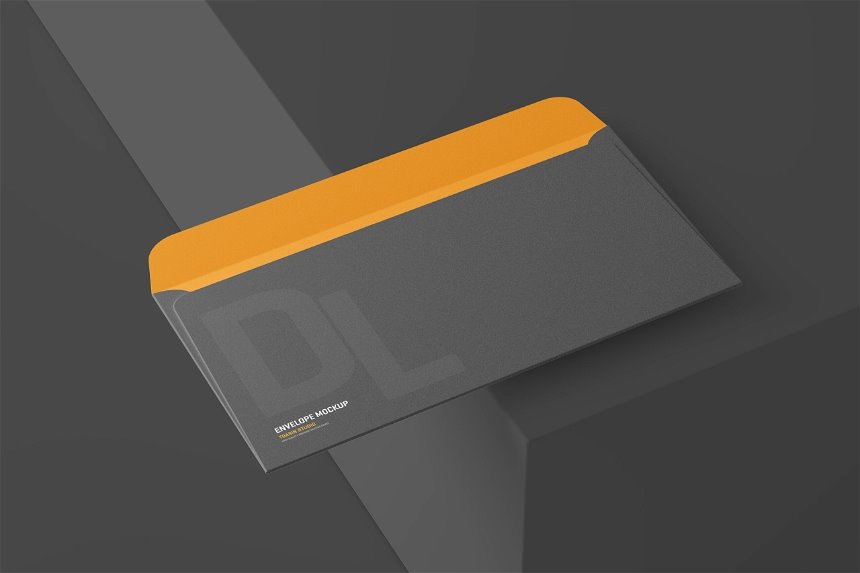 4 Showcases of DL Envelope Mockup