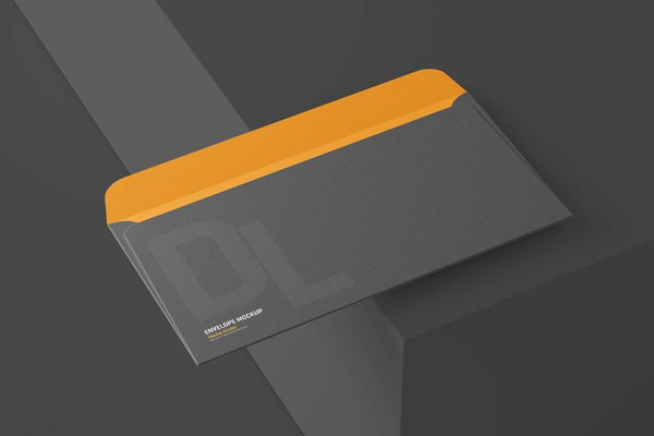 4 Showcases of DL Envelope Mockup