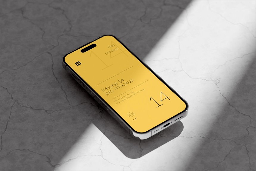 4 Showcases of iPhone 14 Pro Mockup