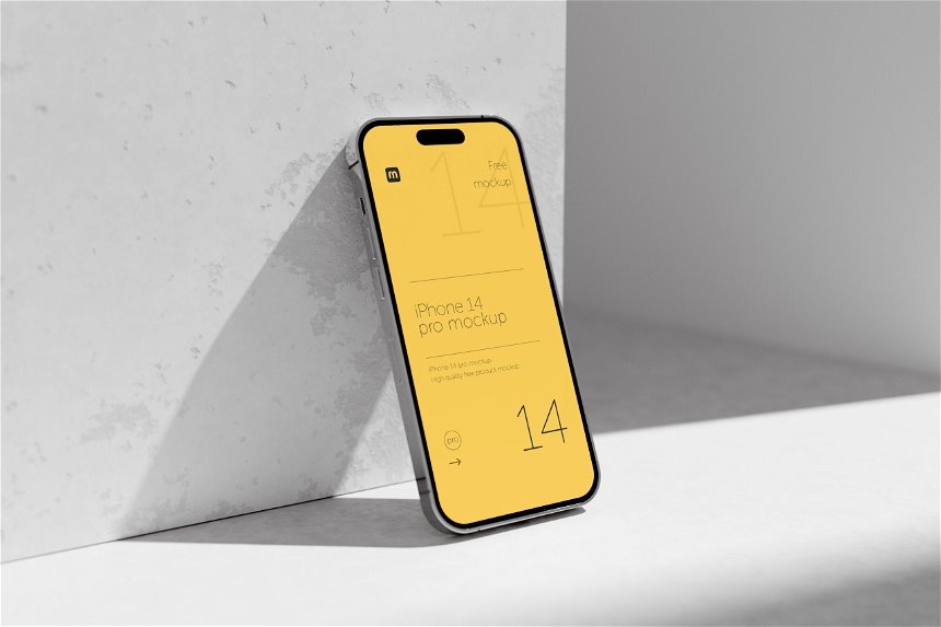 4 Showcases of iPhone 14 Pro Mockup