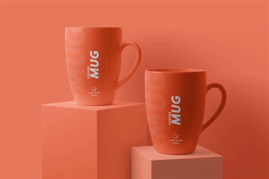 4 Showcases of Mug Mockup with Notebook