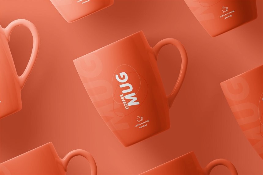 4 Showcases of Mug Mockup with Notebook