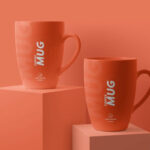 4 Showcases of Mug Mockup with Notebook
