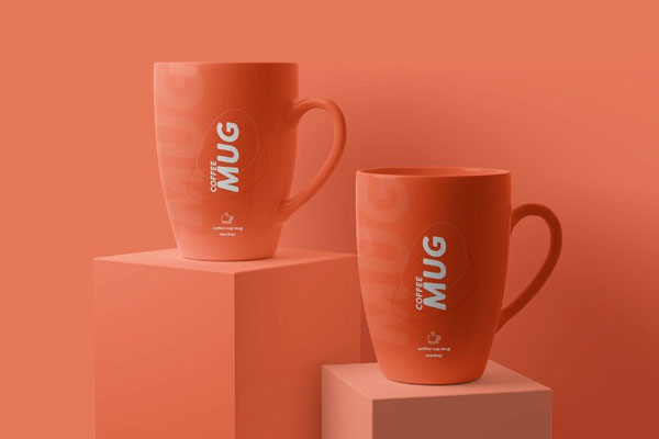 4 Showcases of Mug Mockup with Notebook