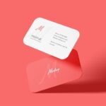4 Showcases of Round Corner Business Card Mockup