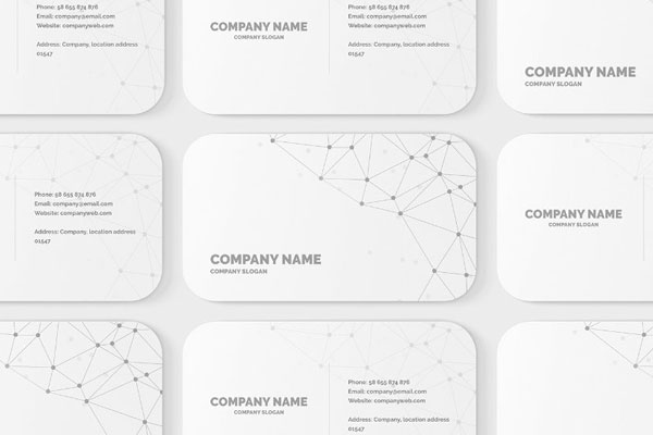 4 Showcases of Rounded Corner Business Card Mockup