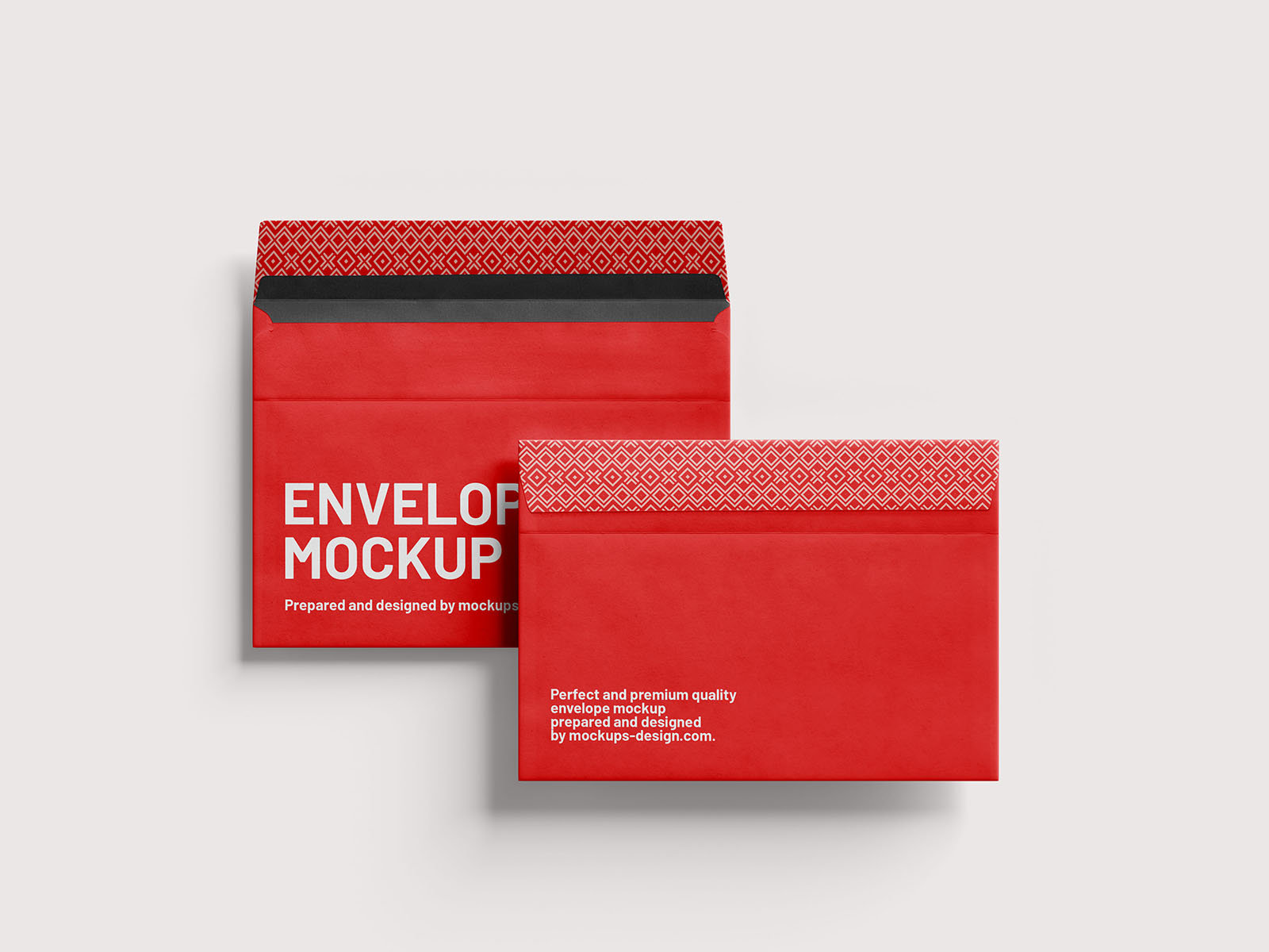4 Showcases of Standard Envelope Mockup FREE PSD