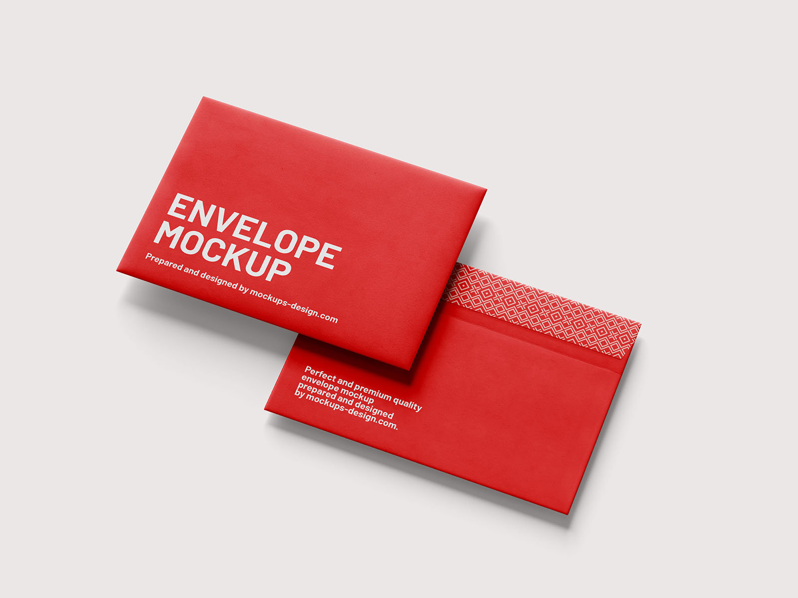 4 Showcases of Standard Envelope Mockup FREE PSD