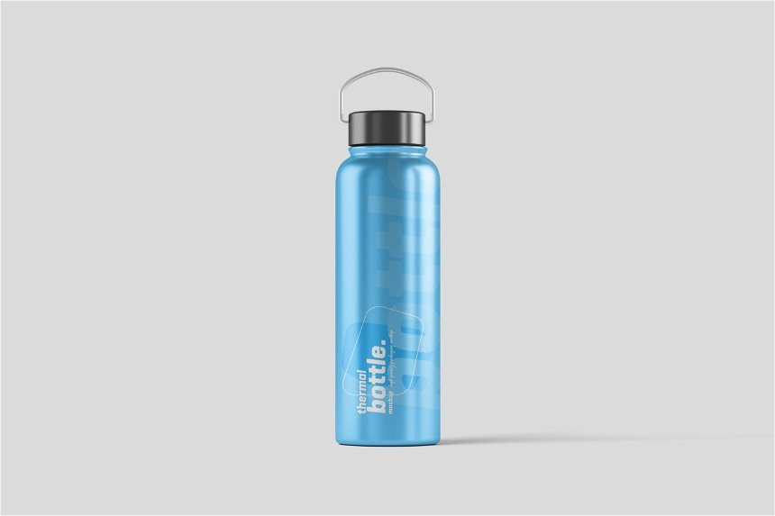 4 Showcases of Thermal Bottle Mockup