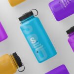 4 Shows of Sport Bottle Mockup