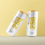 4 Sights of 250ml Soda Can Mockups