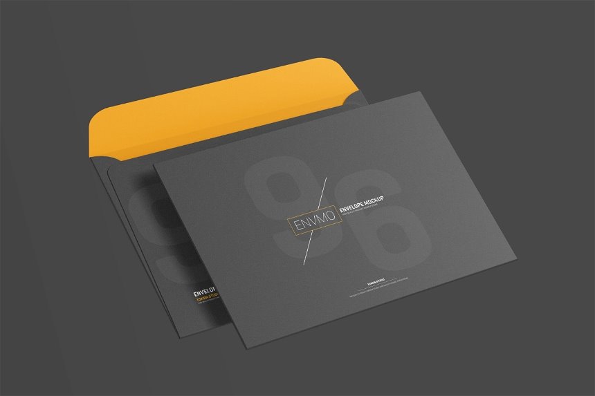 4 Sights of 6×9 Inch Envelope Mockup