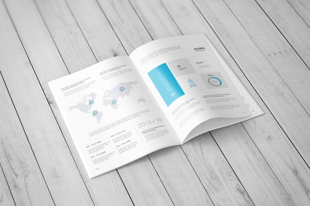 4 Sights of A4 Magazine Mockup