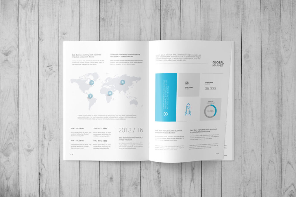 4 Sights of A4 Magazine Mockup