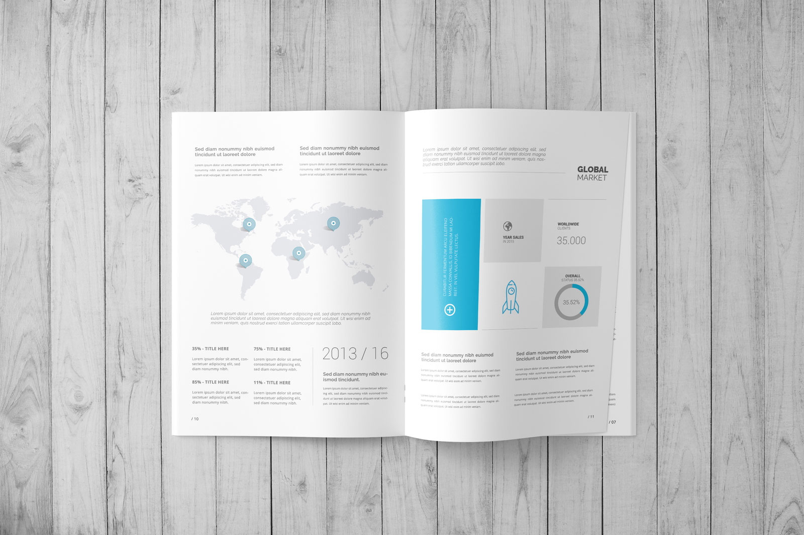 Free 4 Sights of A4 Magazine Mockup PSD Template