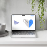 4 Sights of MacBook Mockup on Dresser