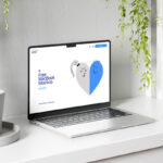 4 Sights of MacBook Mockup on Dresser