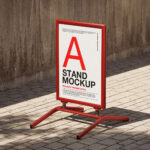 4 Sights of Outdoor A Stand Mockup