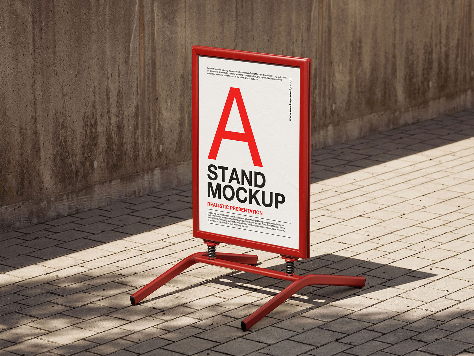 Free 4 Sights of Outdoor A Stand Mockup PSD Template