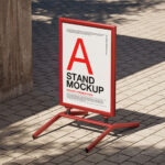 4 Sights of Outdoor A Stand Mockup