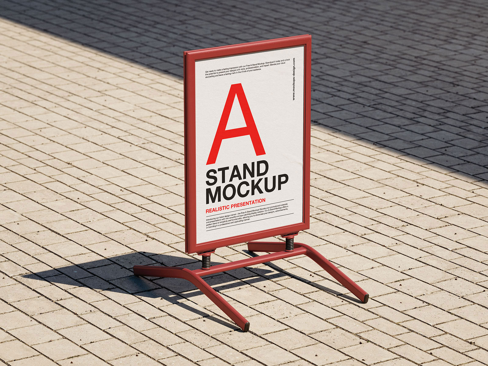 Free 4 Sights of Outdoor A Stand Mockup PSD Template
